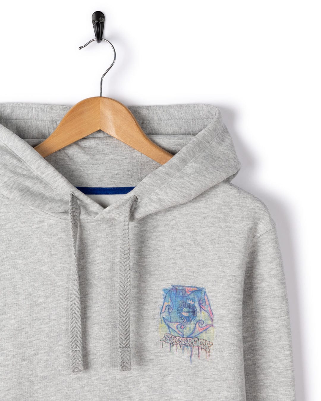 Wave Running - Mens Pop Hoodie - Light Grey