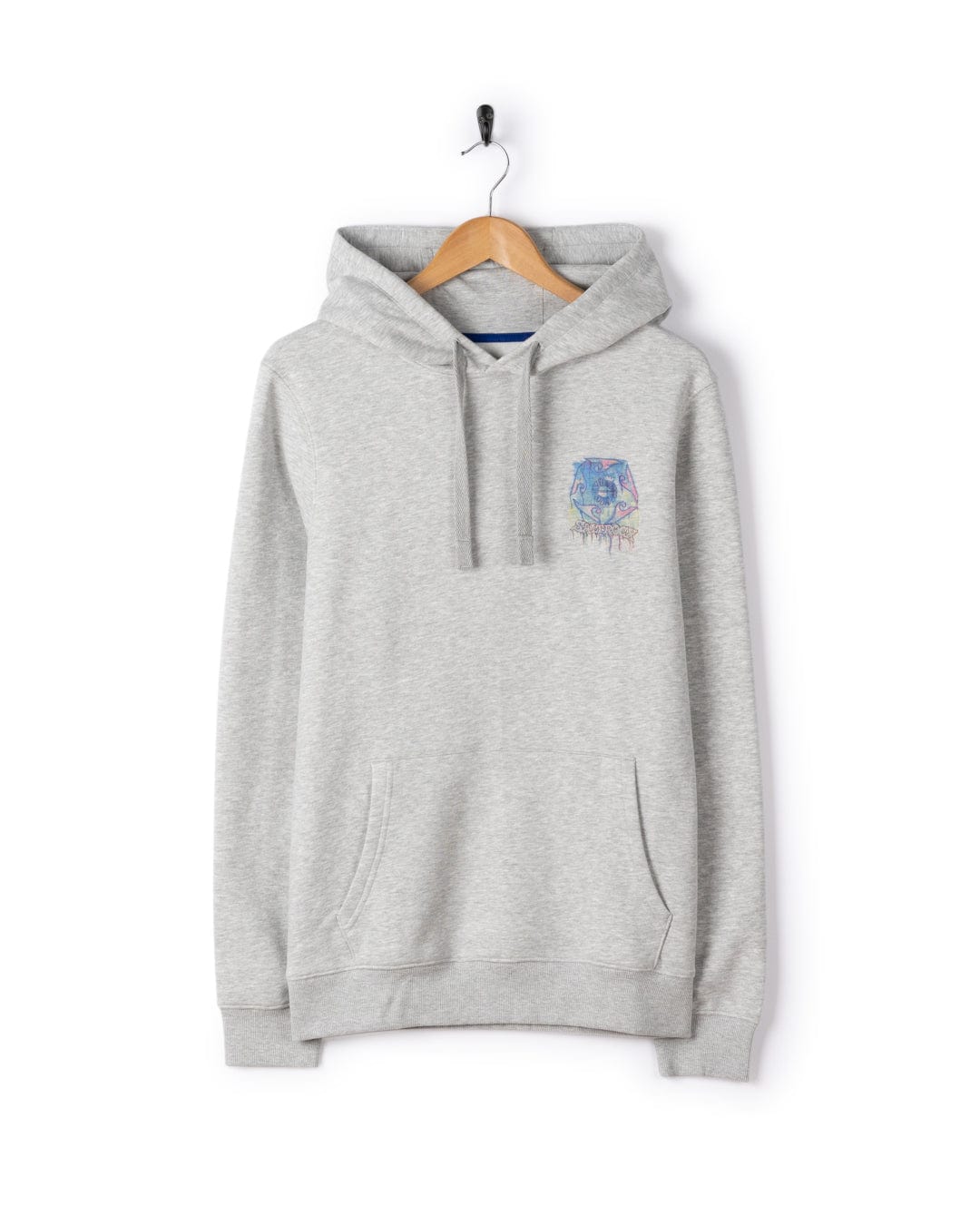 Wave Running - Mens Pop Hoodie - Light Grey
