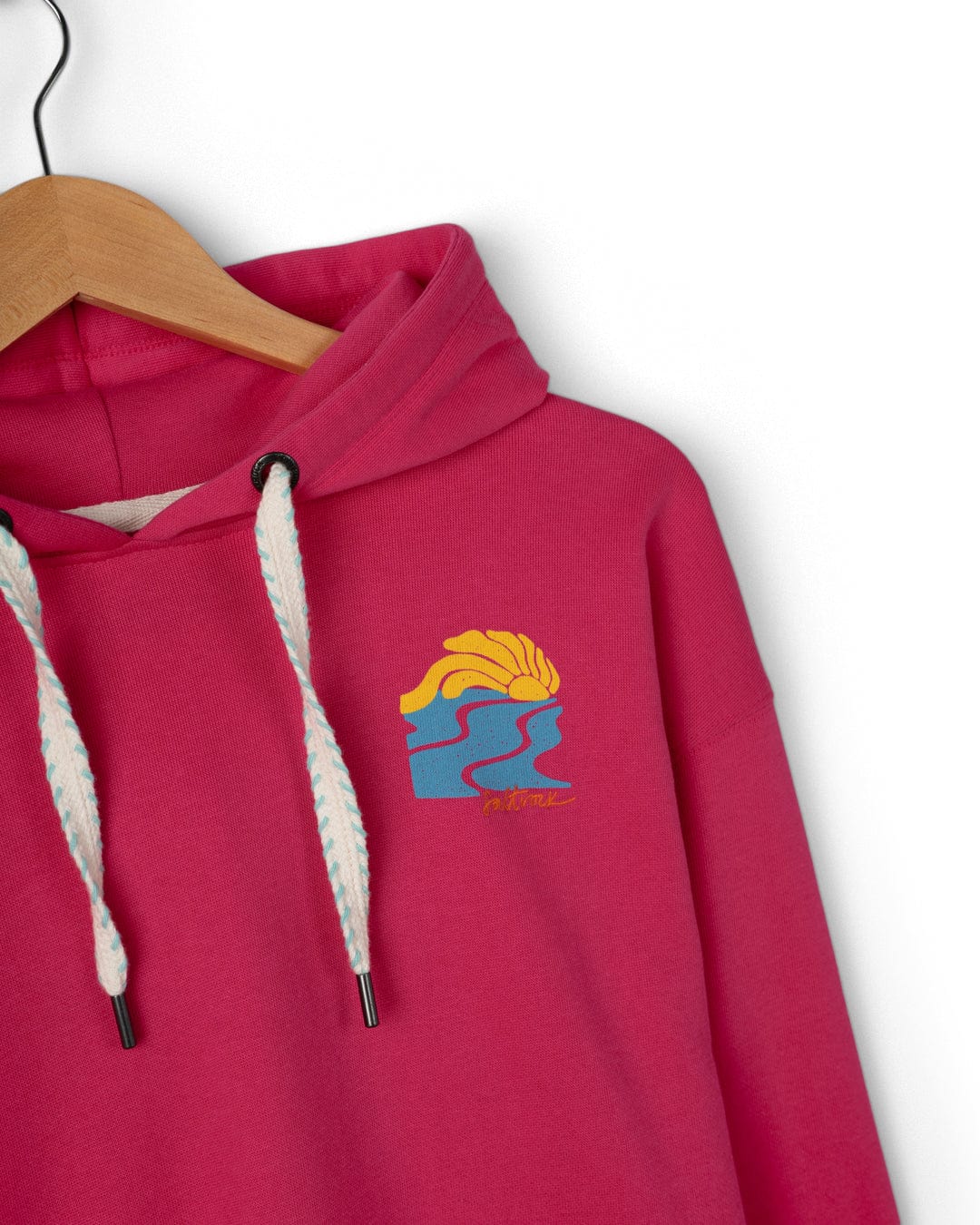 Vacay - Womens Cropped Pop Hoodie - Pink