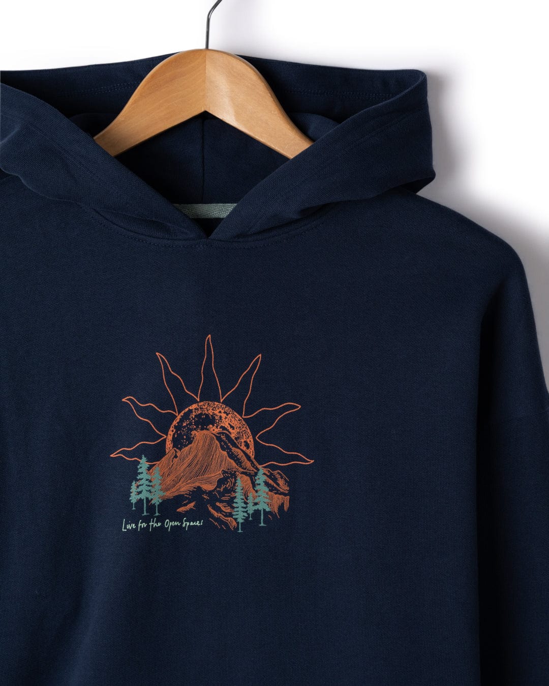 Open Road - Womens Pop Hoodie - Blue