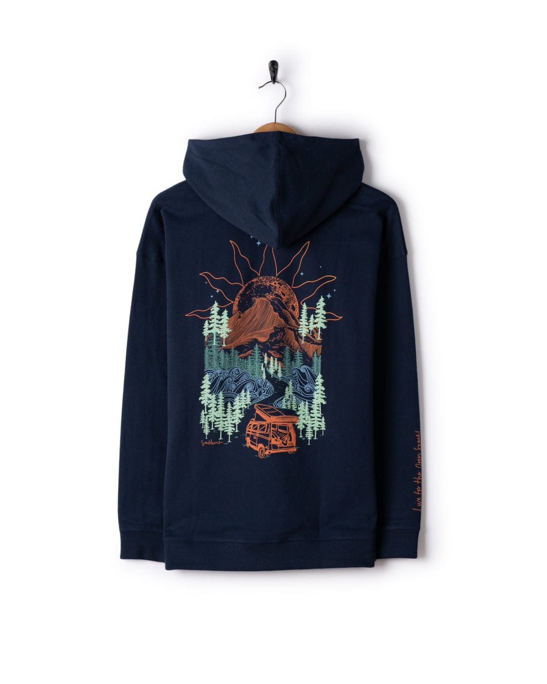 Open Road - Womens Pop Hoodie - Blue