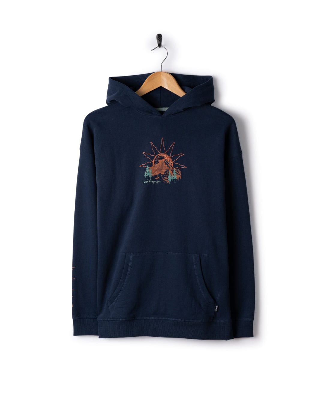Open Road - Womens Pop Hoodie - Blue