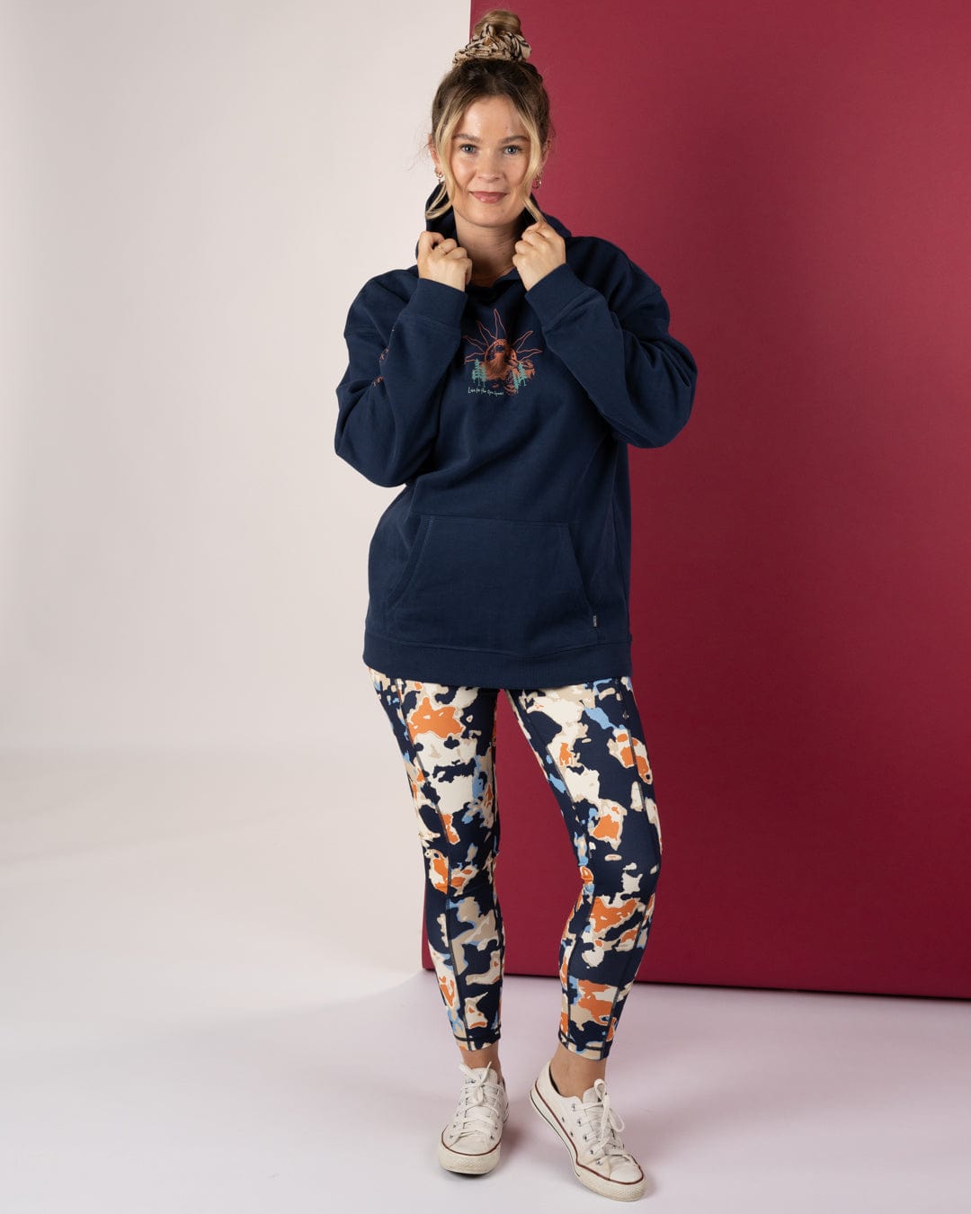 Open Road - Womens Pop Hoodie - Blue