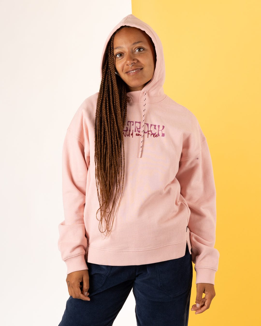 Blossom - Womens Oversized Pop Hoodie - Pink