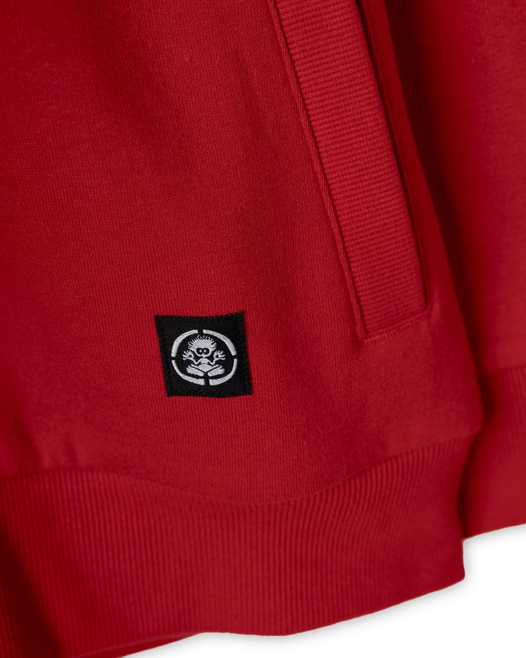 Fire Water Colour - Kids Zip Hoodie - Red