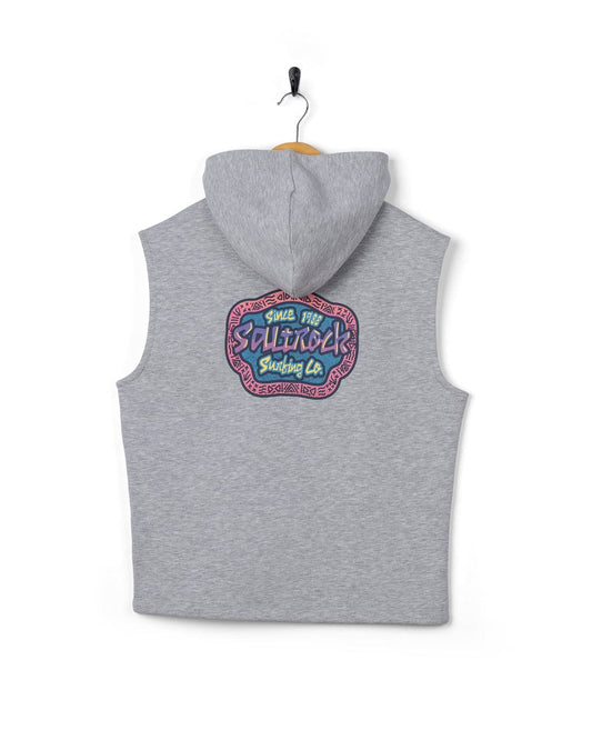 Tribe Pop Kids Sleeveless Hoodie in Grey