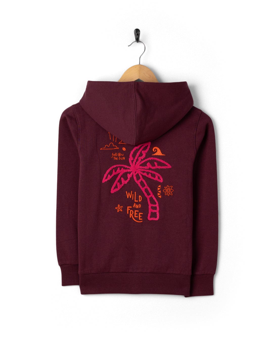 Wild & Free - Kids Zip Hoodie - Purple