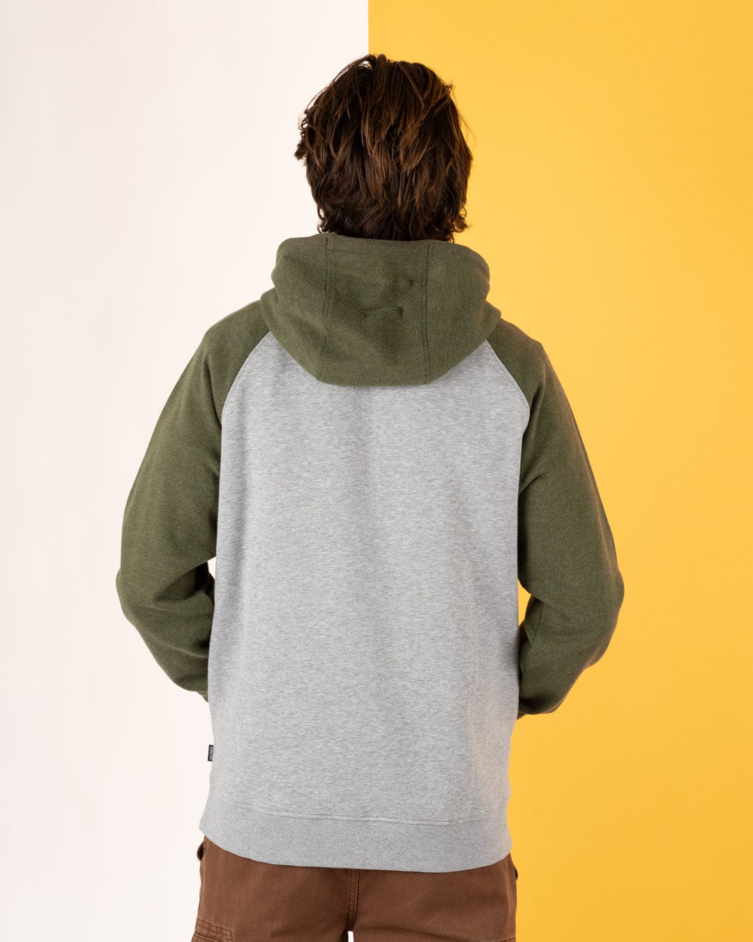 Pitcher - Mens Pop Hoodie - Green/Grey