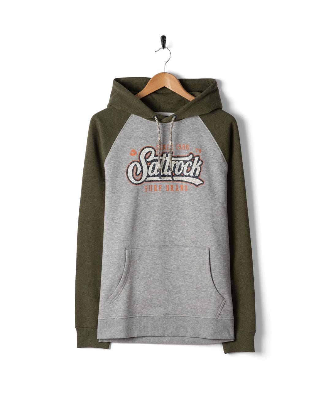 Pitcher - Mens Pop Hoodie - Green/Grey