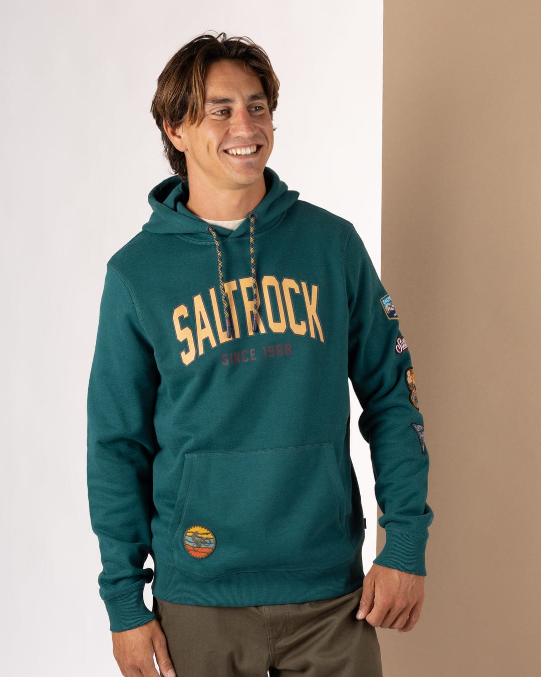 Patch - Mens Pop Hoodie - Teal