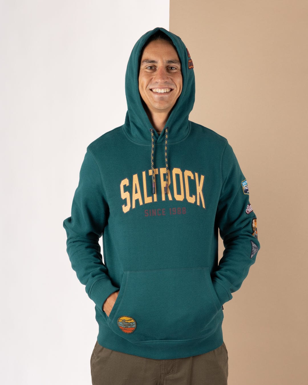 Patch - Mens Pop Hoodie - Teal