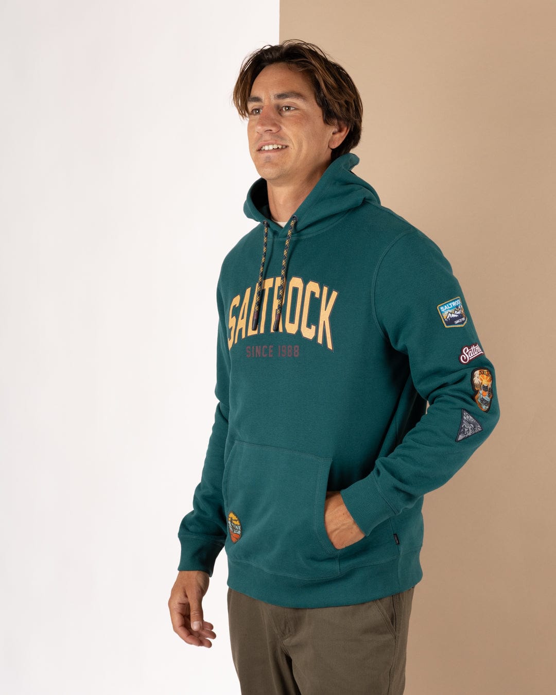 Patch - Mens Pop Hoodie - Teal