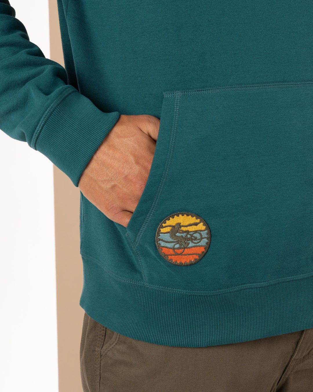 Patch - Mens Pop Hoodie - Teal