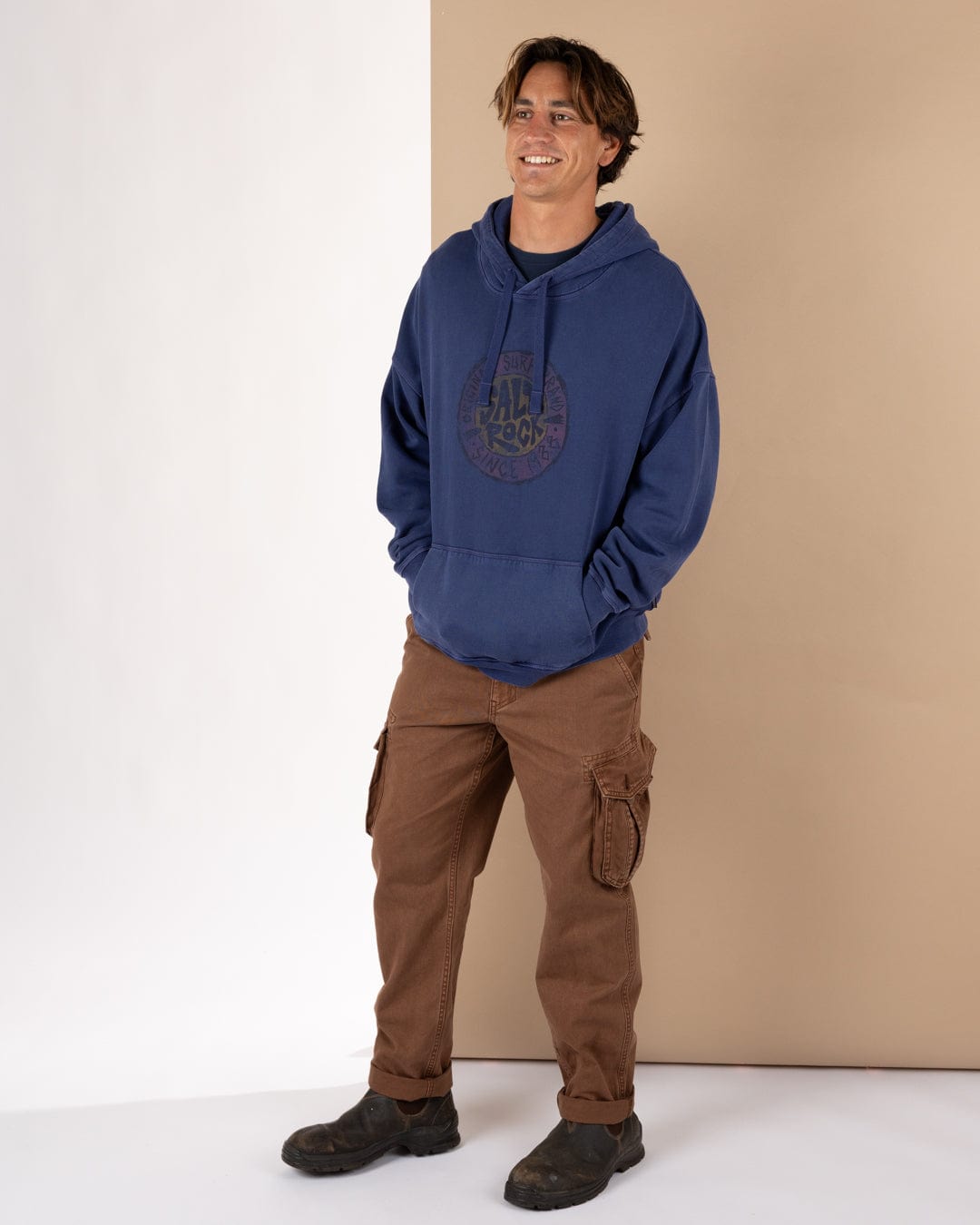 SR Original Warp - Mens Oversized Pop Hoodie - Purple