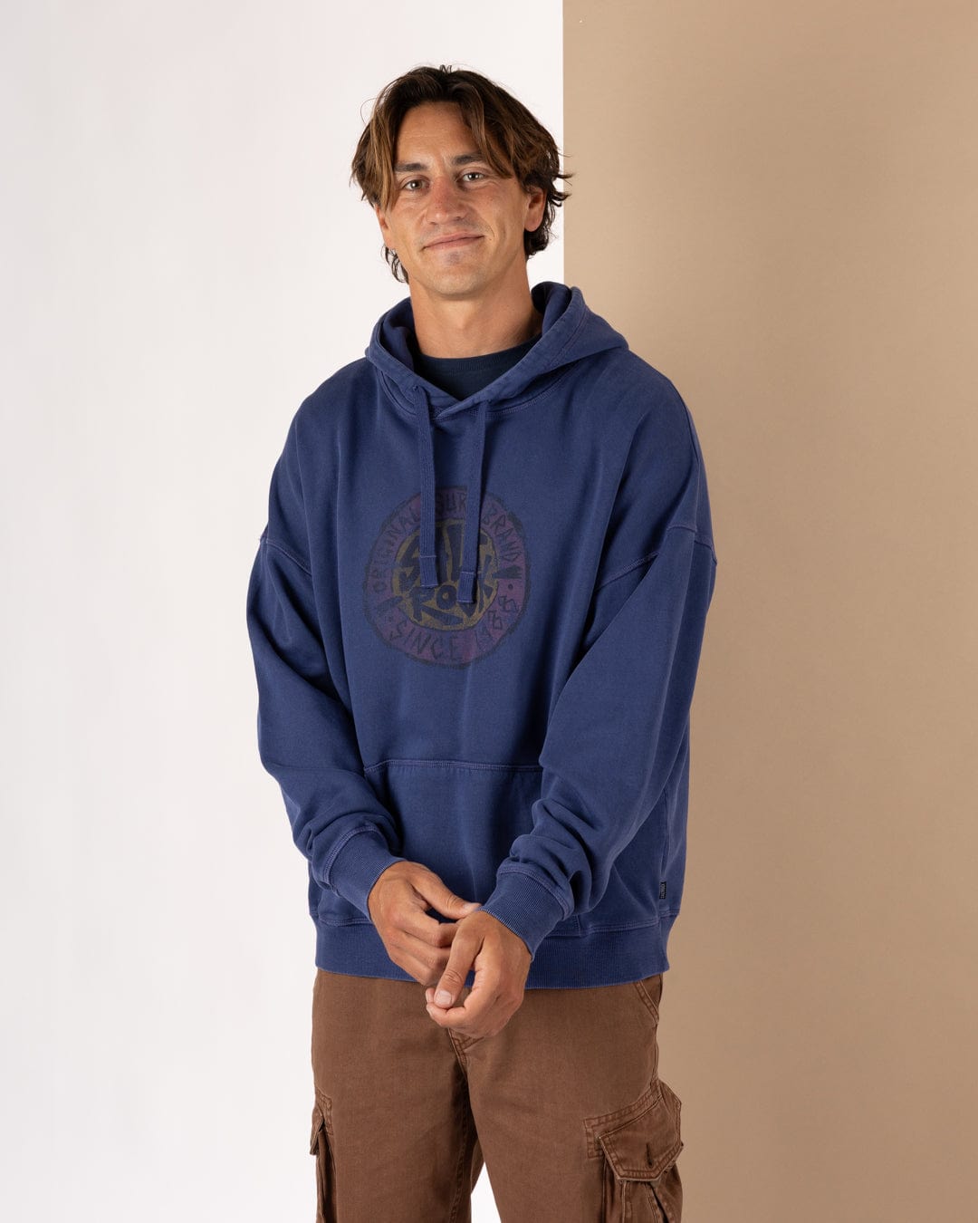 SR Original Warp - Mens Oversized Pop Hoodie - Purple