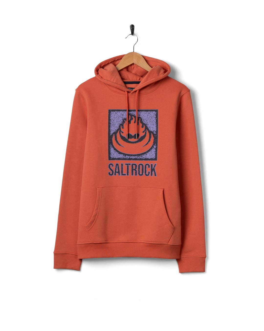Stamp Flame Pop Hoodie in Orange