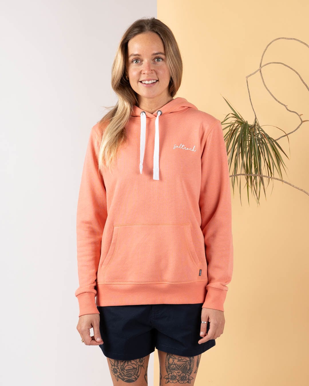 Velator Womens Pop Hoodie Coral
