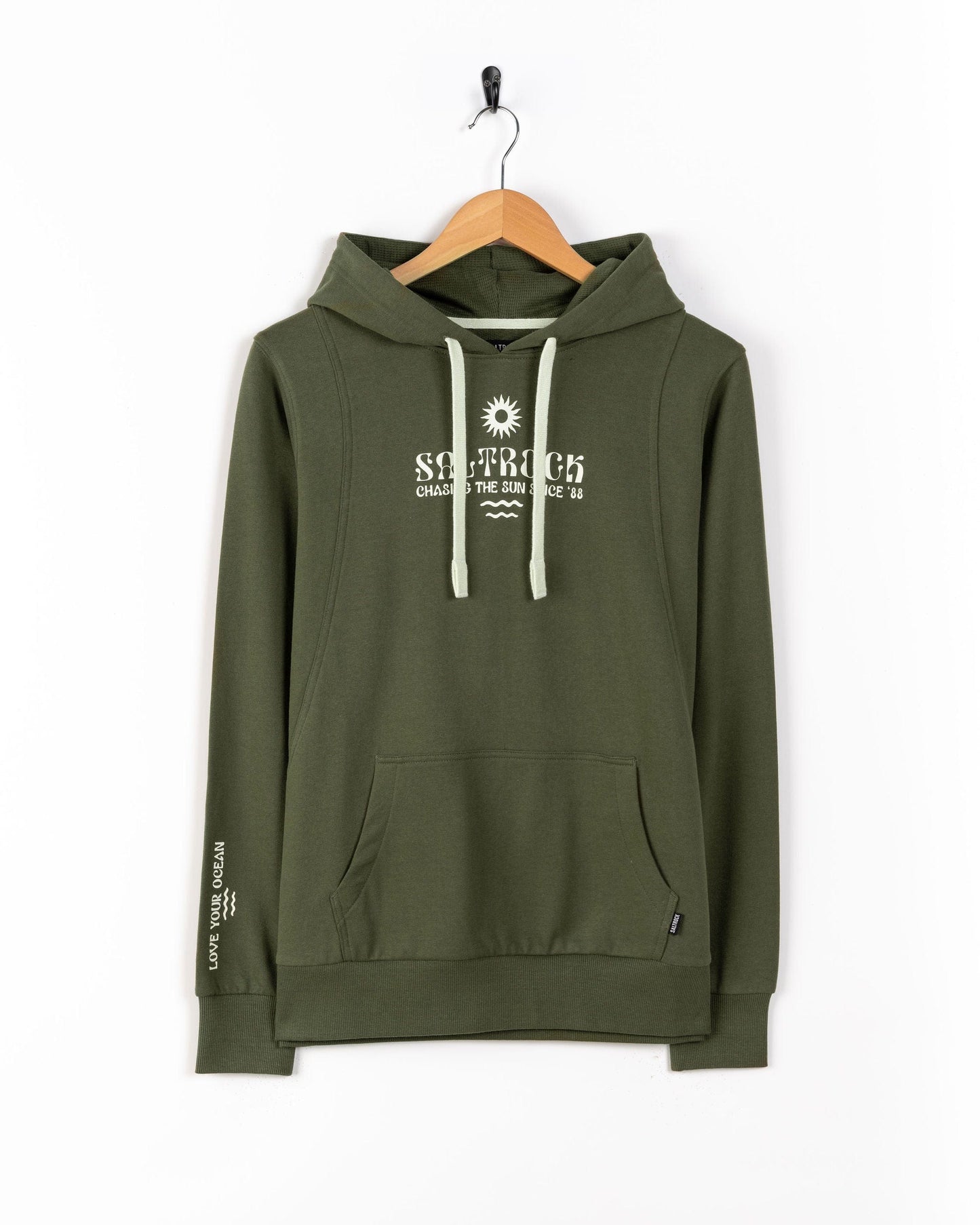 Solace - Womens Pop Hoodie - Green