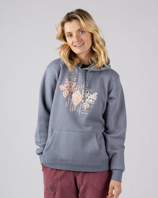 Flow - Womens Pop Hoodie - Blue