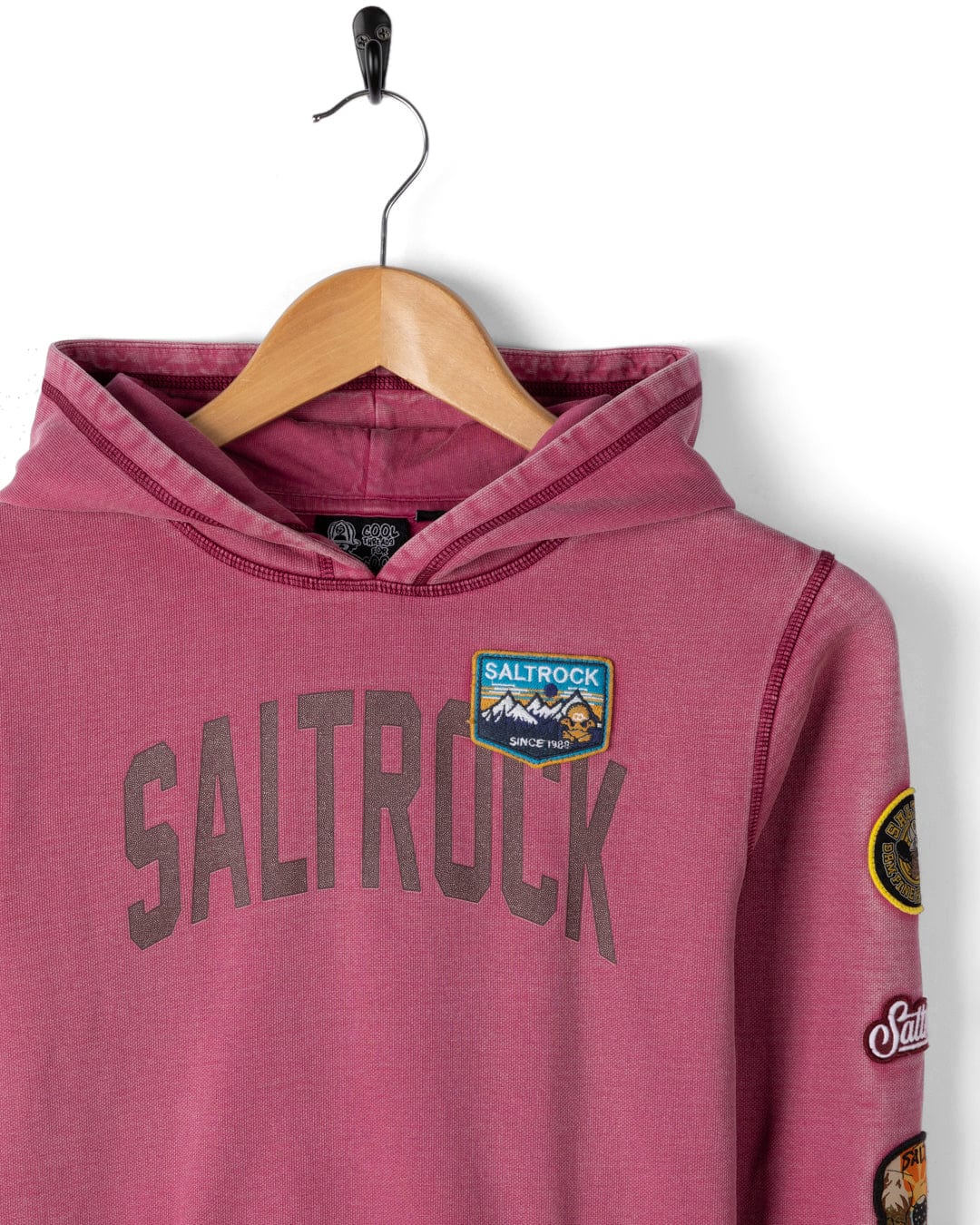 Patch - Kids Oversized Pop Hoodie - Dark Pink