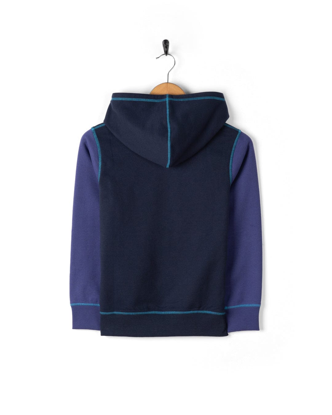 Arched Logo Zig Zag - Kids Zip Hoodie - Blue