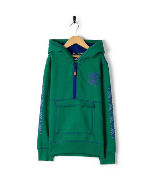 Treehouse Stripe Arm - Kids Hoodie - Green