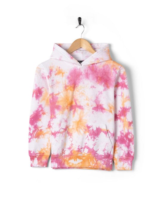 Mermaid Surf - Kids Tie Dye Pop Hoodie - Pink