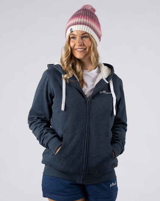 Velator - Womens Borg Lined Hoodie - Blue