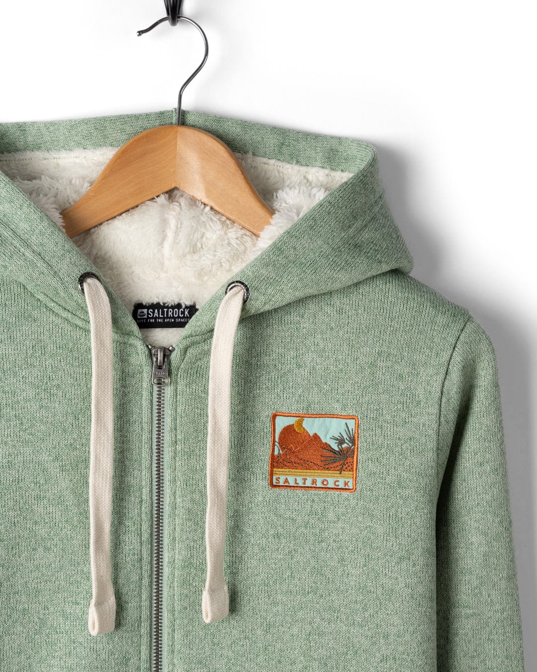 Ayden - Womens Borg Lined Hoodie - Green