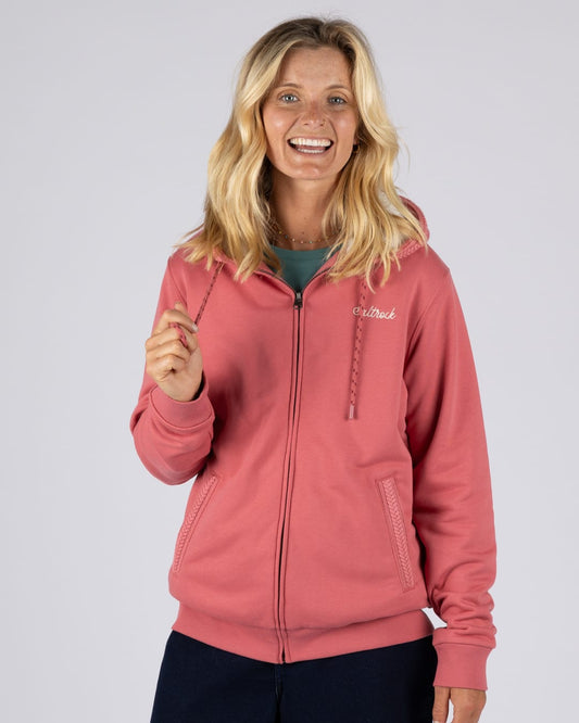 Tamsin Womens Borg Lined Hoodie in Pink