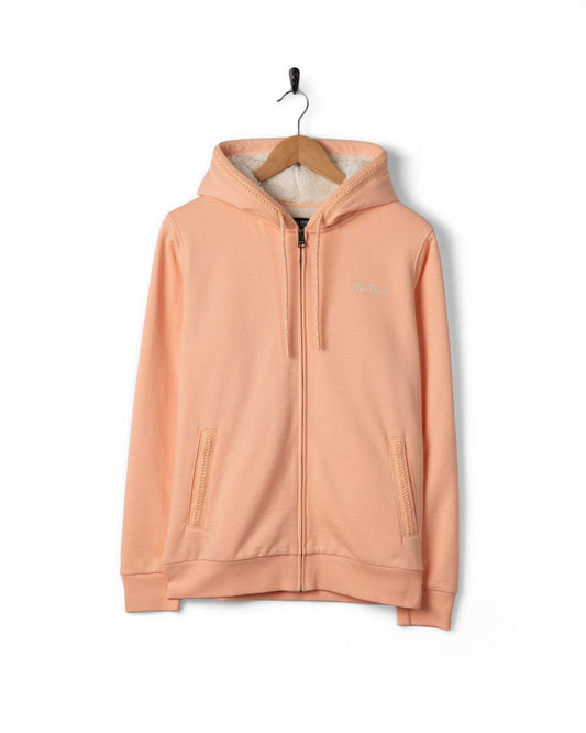 Tamsin - Womens Borg Lined Hoodie - Light Pink