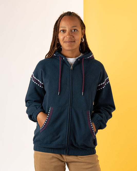 Auden - Womens Oversized Zip Hoodie - Blue