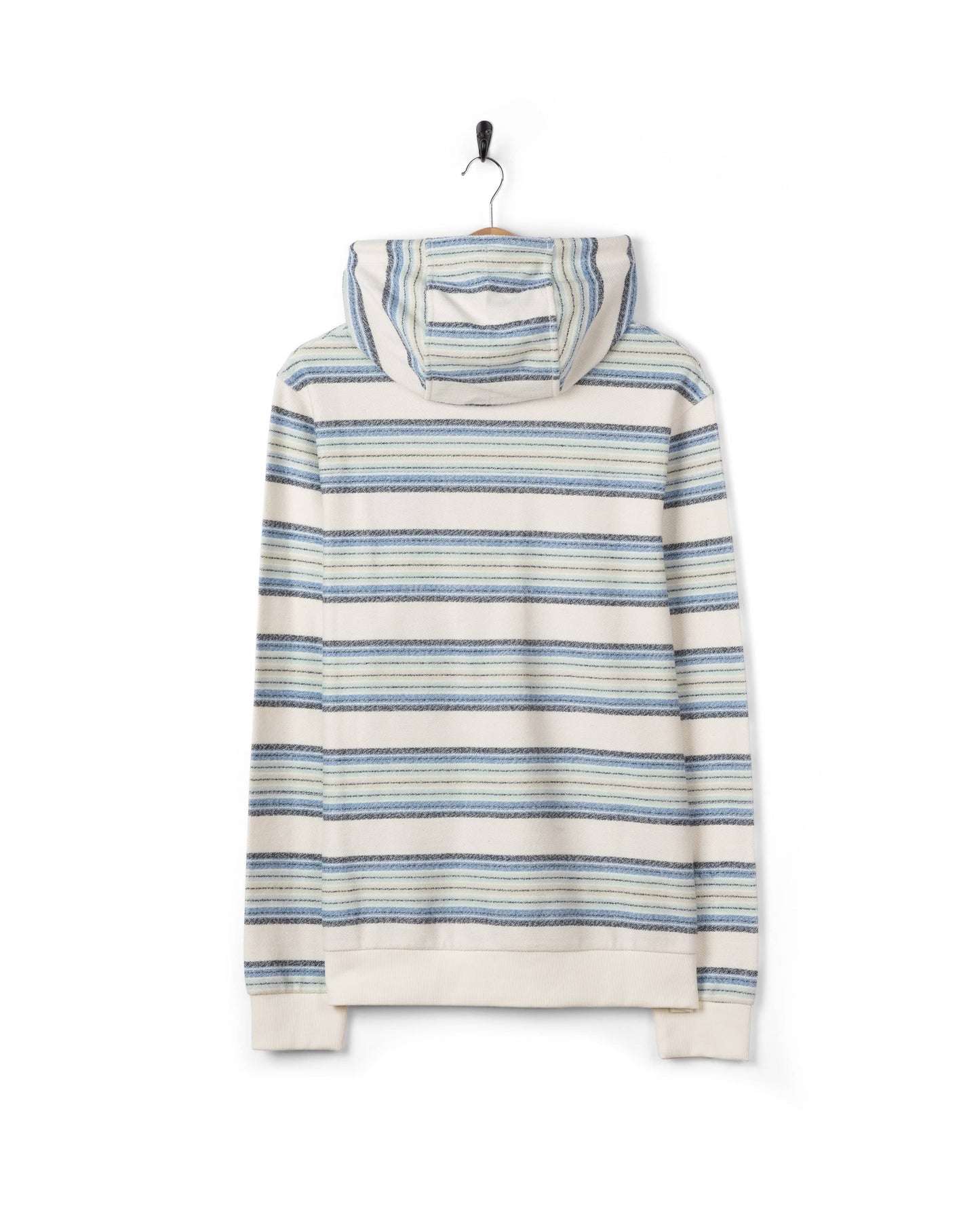 Trewan Flame Mens Pop Hoodie in Blue/White Stripe