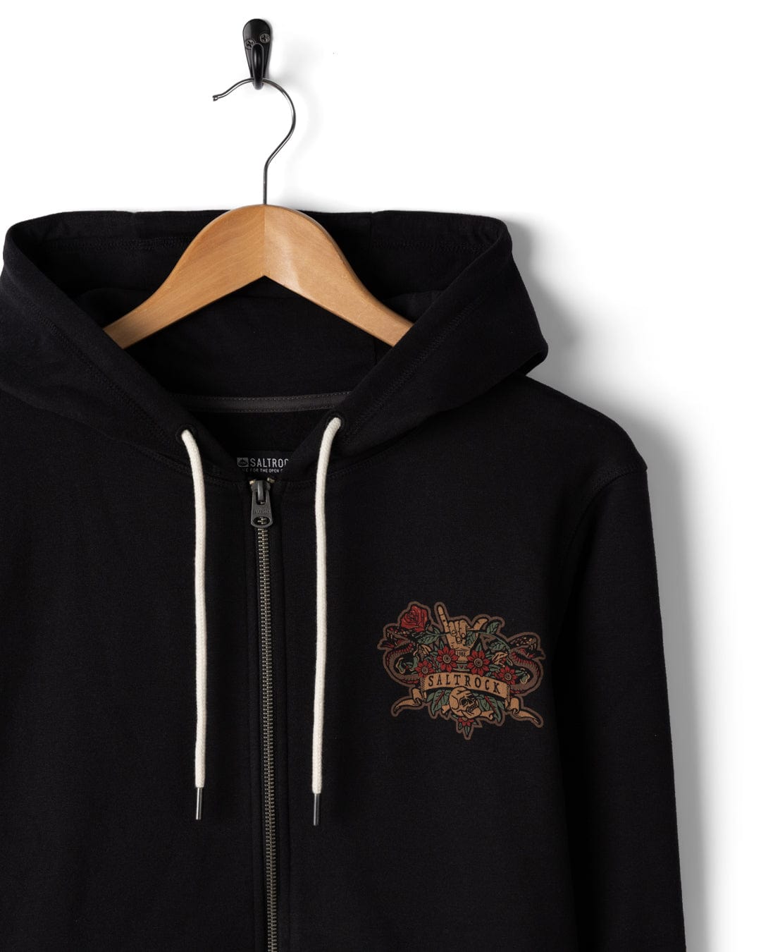 Stag Tattoo - Mens Zip Hood - Black