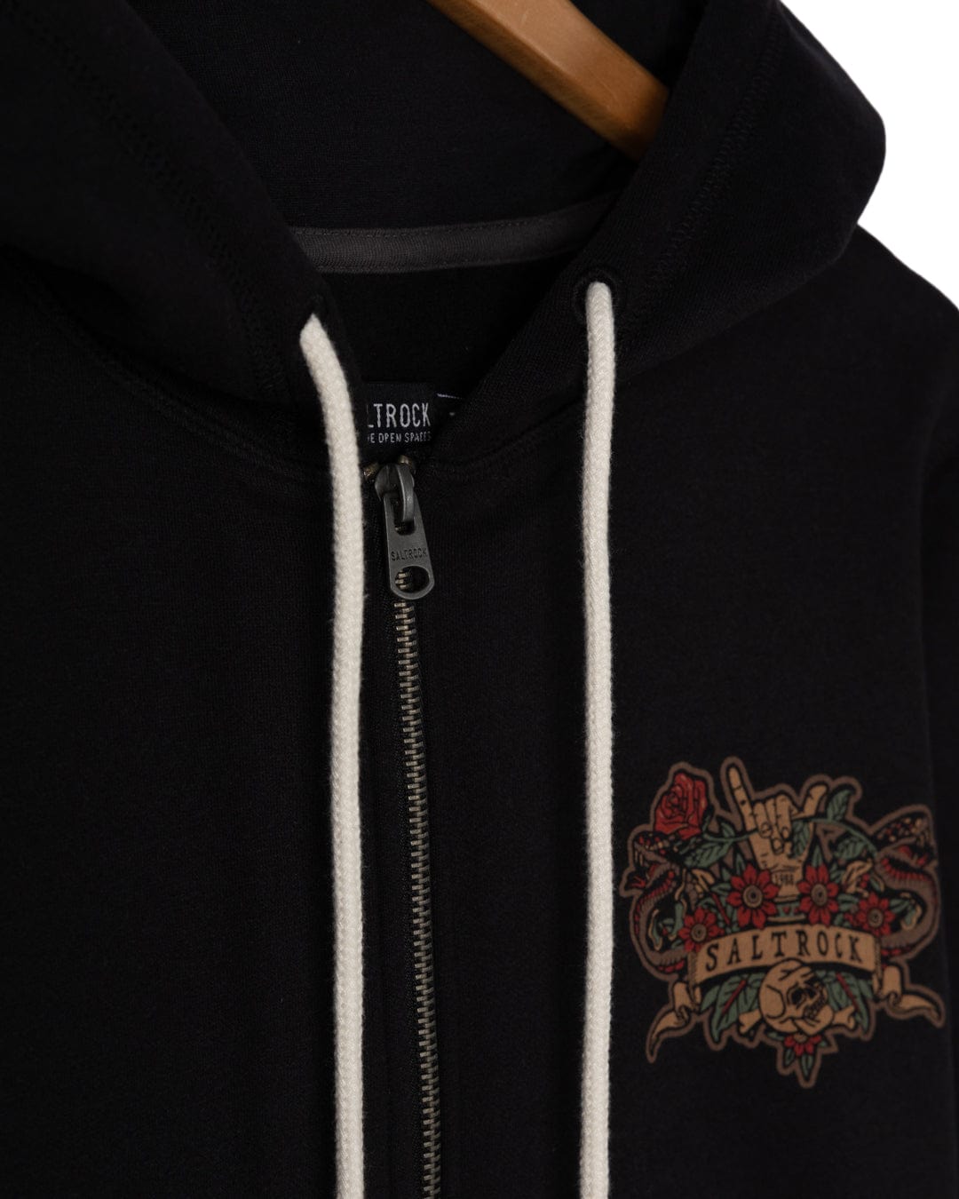 Stag Tattoo - Mens Zip Hood - Black