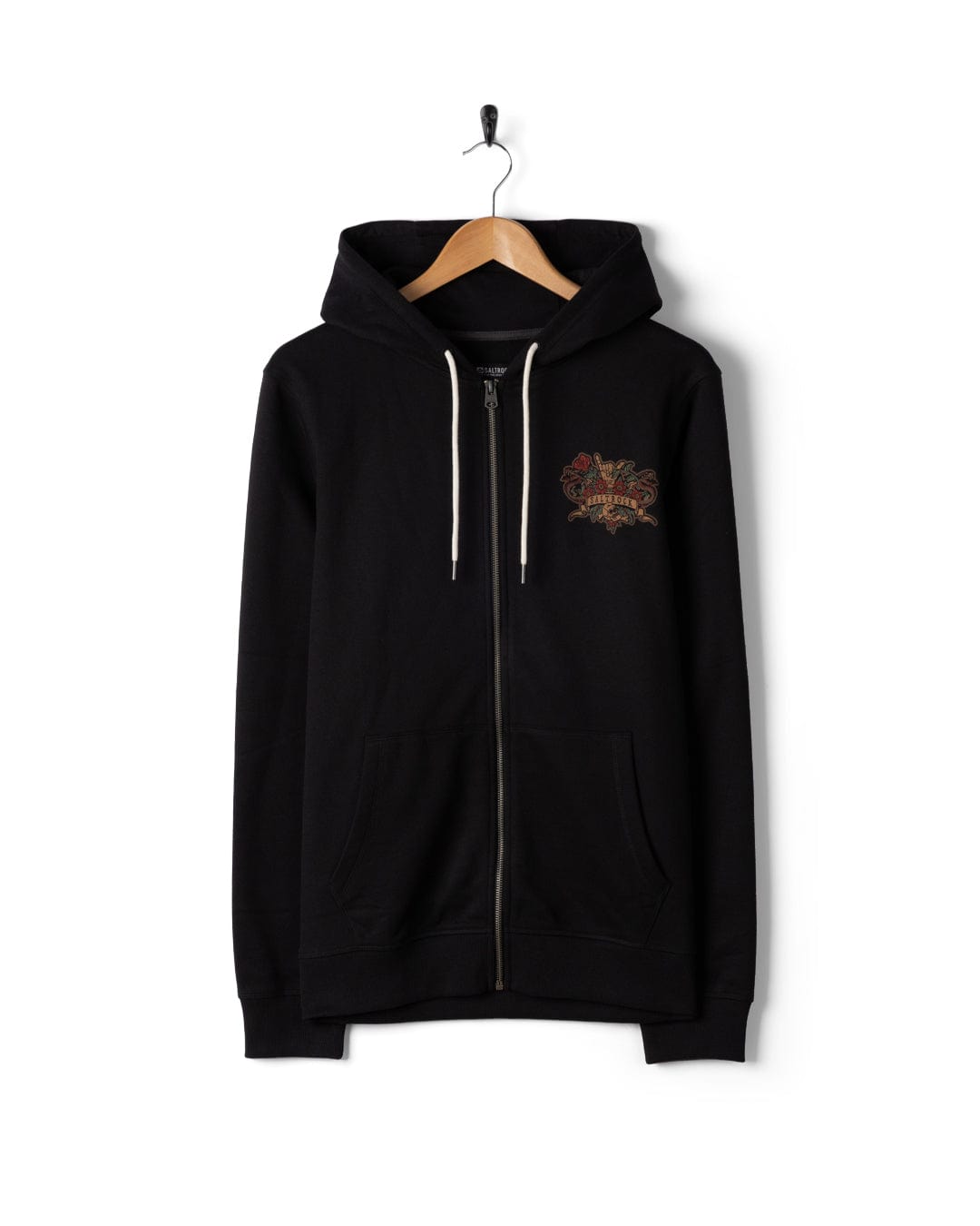Stag Tattoo - Mens Zip Hood - Black