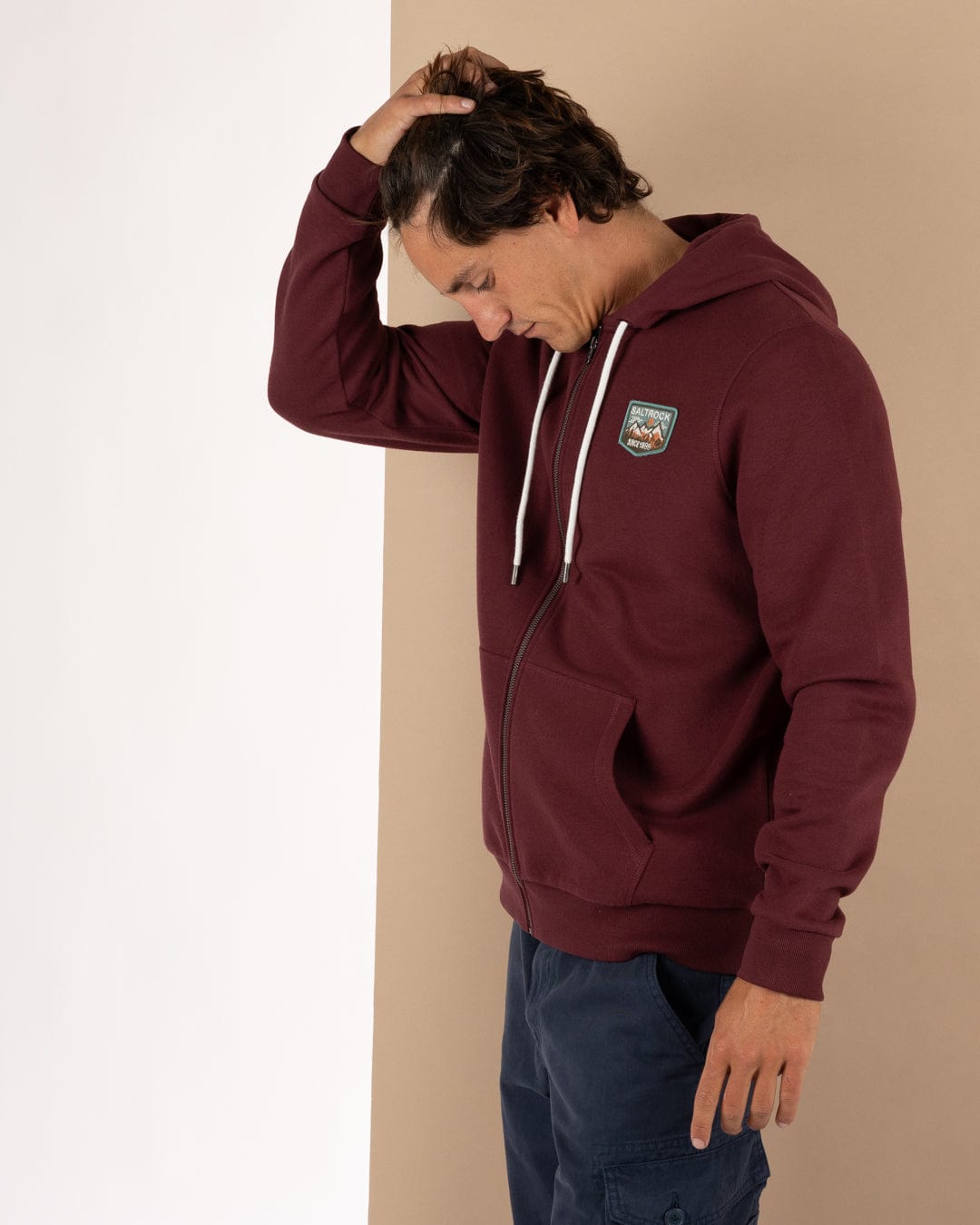 Uplands - Mens Zip Hoodie - Purple