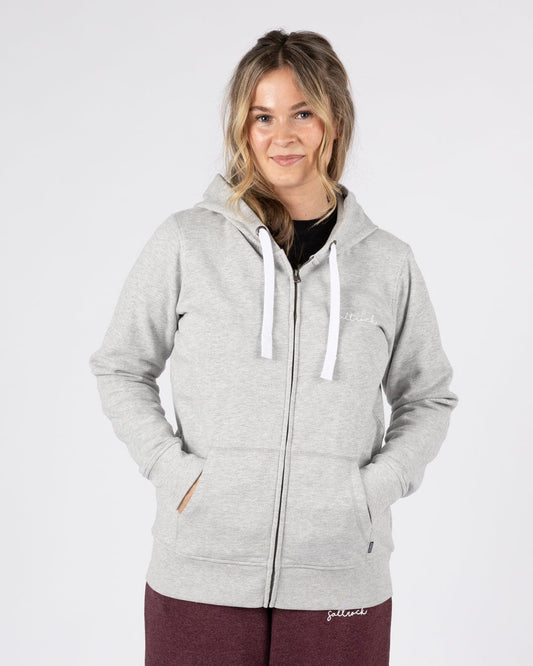 Essential Womens Zip Hoodie in Grey