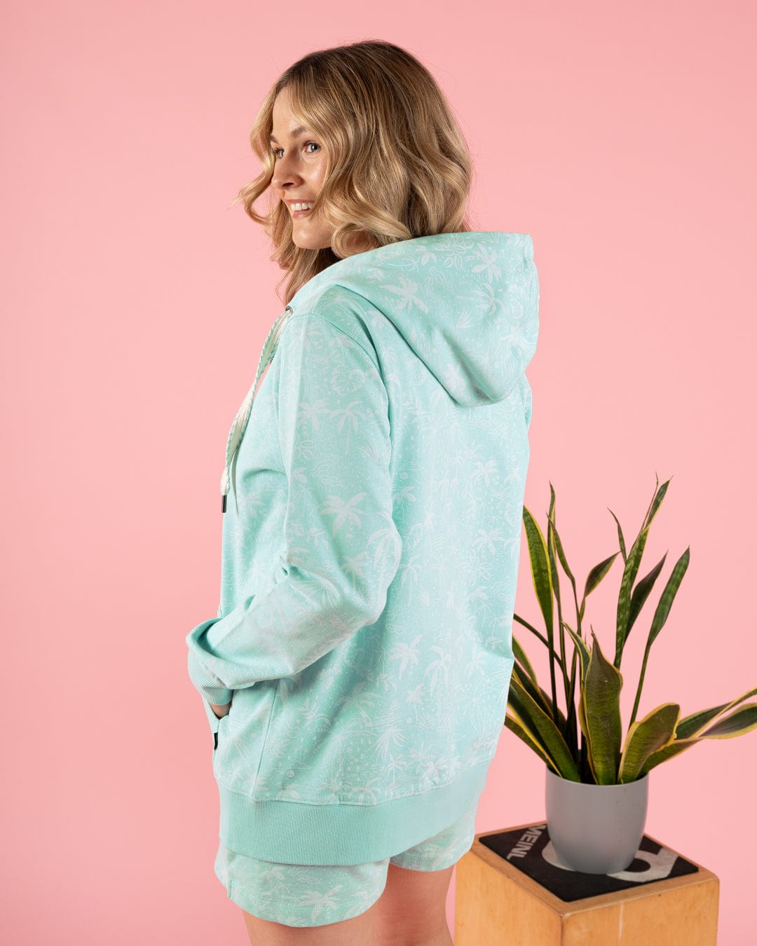 Acapulco - Womens Zip Hoodie - Turquoise