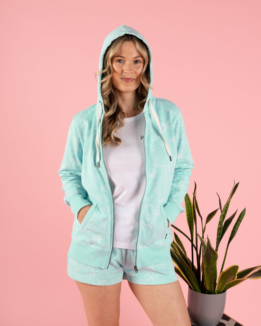 Acapulco - Womens Zip Hoodie - Turquoise