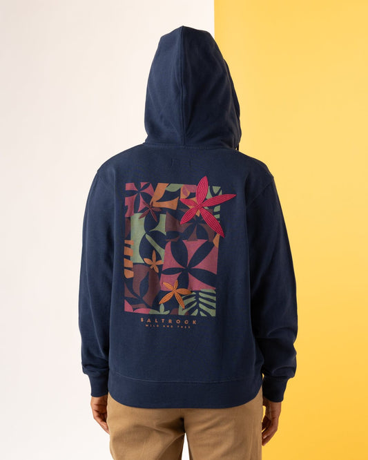 Balance Wild Womens Zip Hoodie in Blue