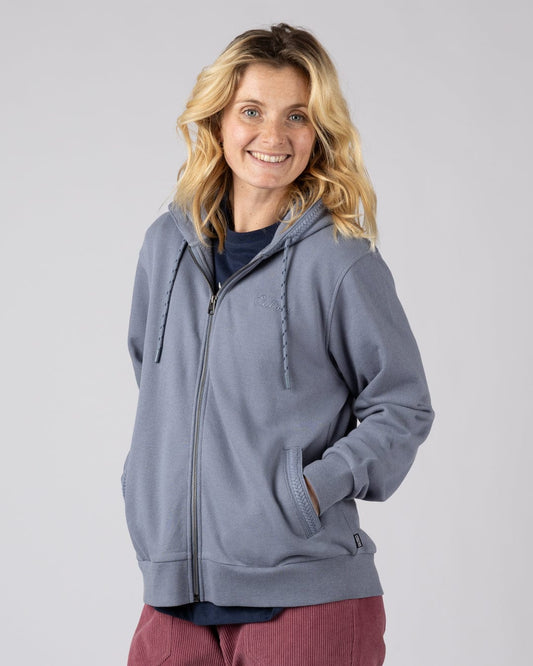 Nikka - Womens Zip Hoodie - Blue