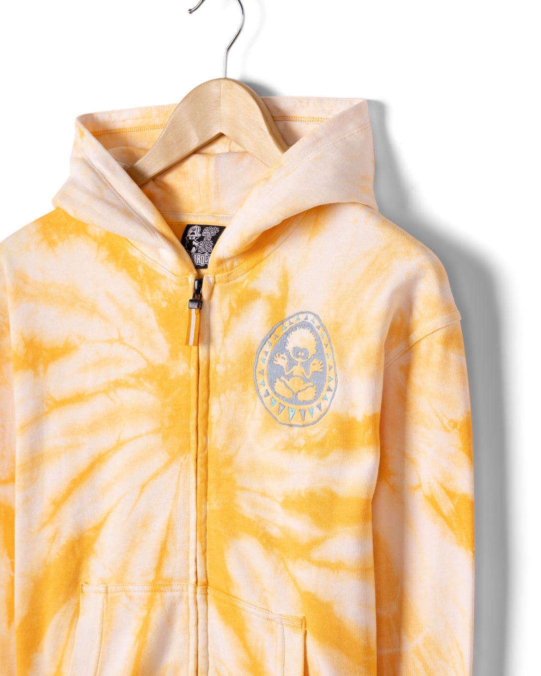 Tok Tie Dye - Kids Tie Dye Zip Hoodie - Yellow