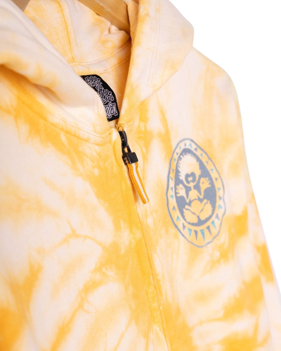 Tok Tie Dye - Kids Tie Dye Zip Hoodie - Yellow