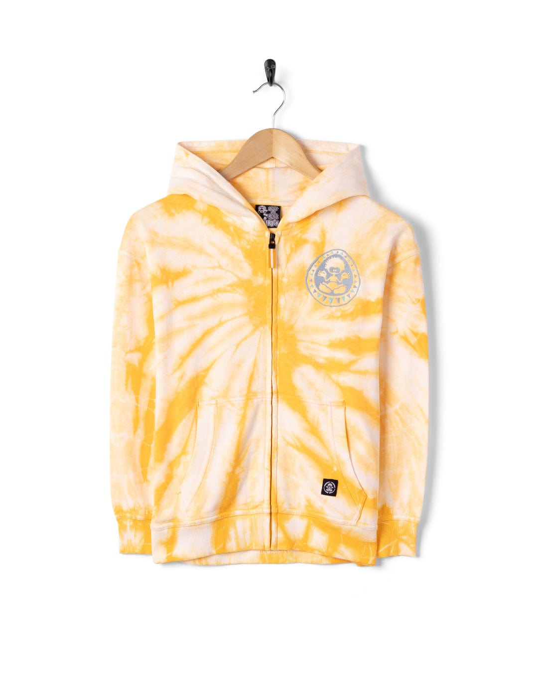 Tok Tie Dye - Kids Tie Dye Zip Hoodie - Yellow
