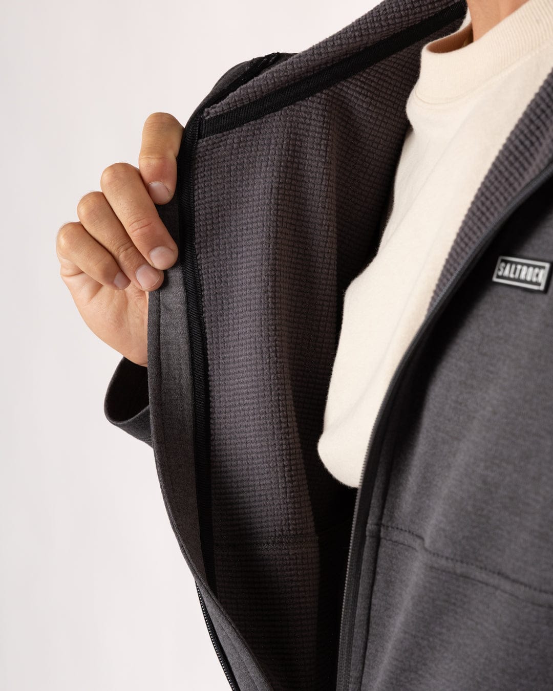 Eli - Mens Zip Hoodie - Dark Grey