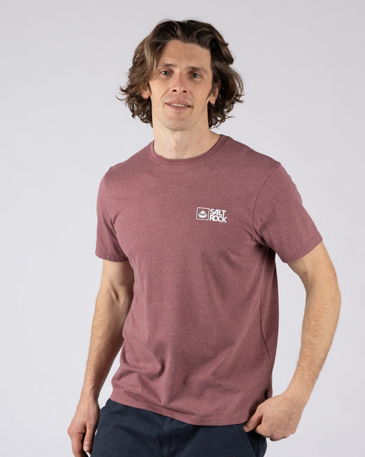 Saltrock Original - Mens Short Sleeve T-Shirt - Dark Pink