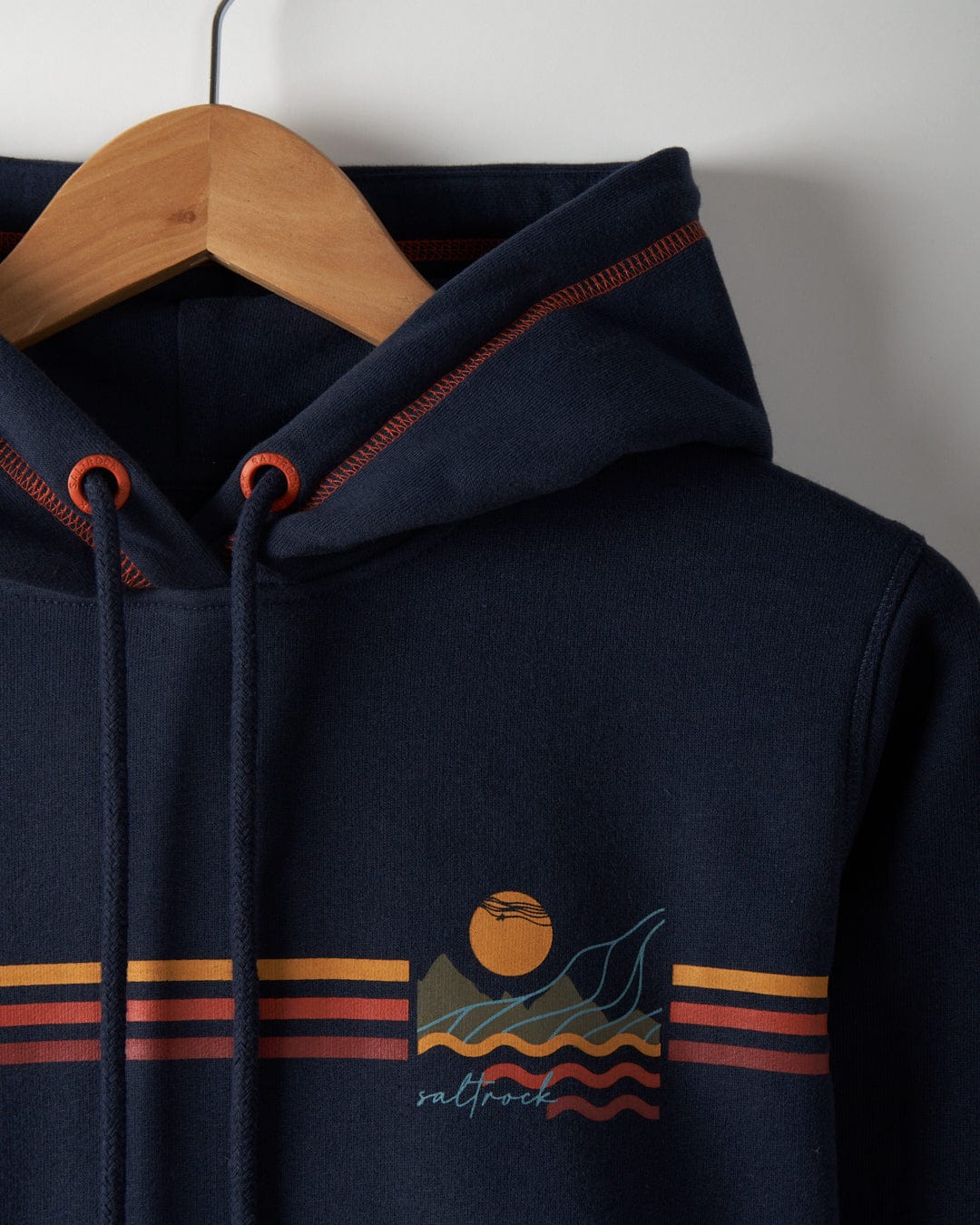 Winter Stripe Womens Recycled Pop Hoodie in Blue