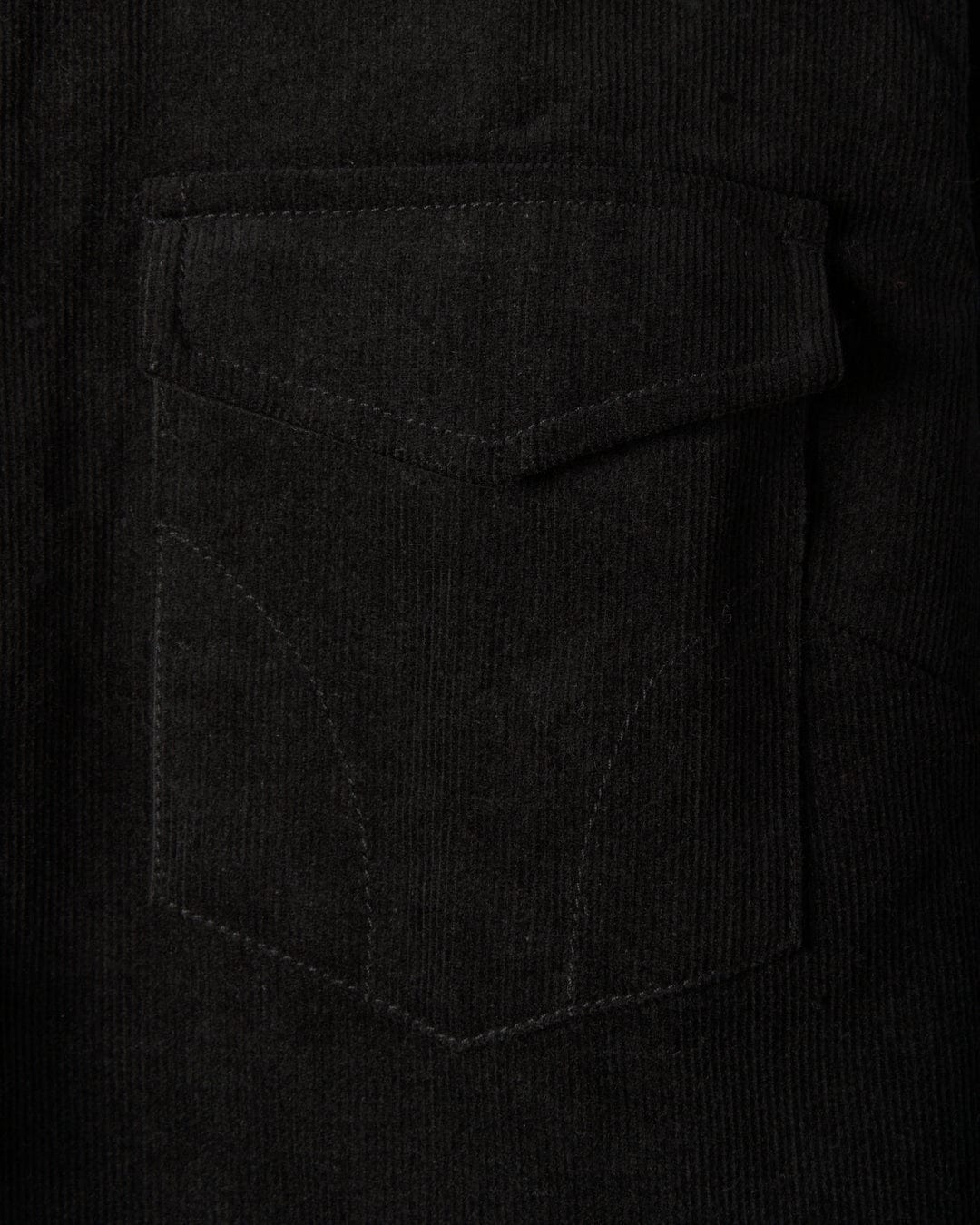 Iris - Womens Cord Shirt Dress - Black