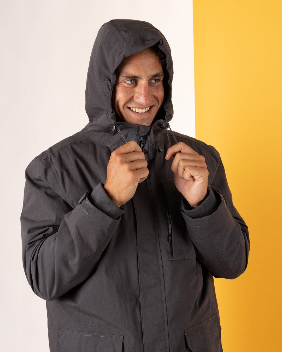 Linden - Mens Water Resistant Coat - Dark Grey